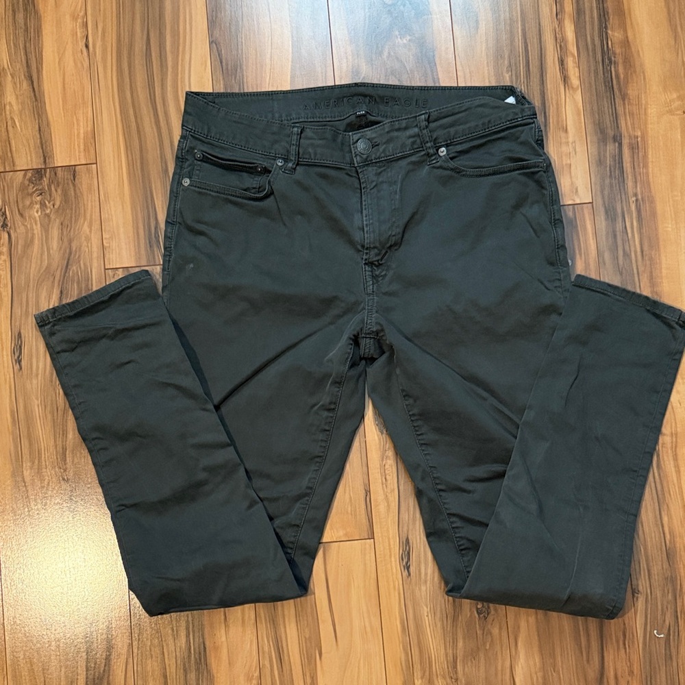 American Eagle Outfitters Men's Dark Gray Slim Jeans